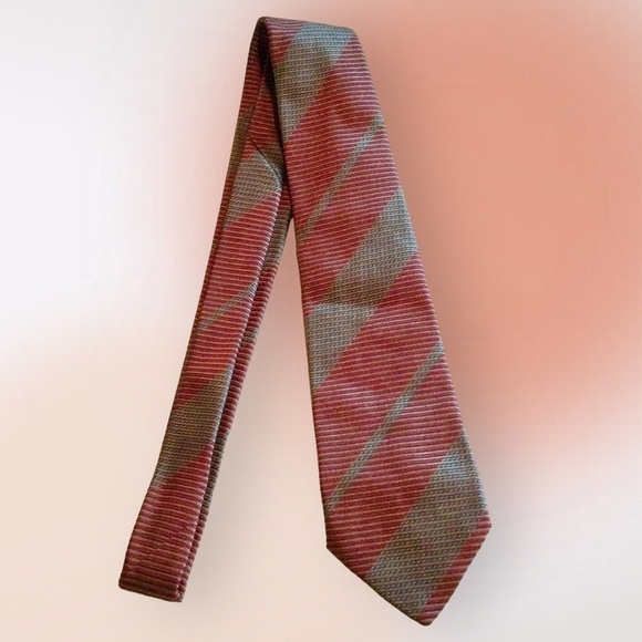 VINTAGE Fendi Roma Diagonal Striped Silk Tie - Picture 1 of 10